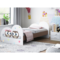 Detská posteľ zamilovaní sovička 160x80 cm (11 farieb) + matrace ZADARMO