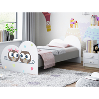 Detská posteľ zamilovaní sovička 160x80 cm (11 farieb) + matrace ZADARMO