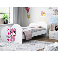 Detská posteľ zamilovaní MAČIČKA 160x80 cm (11 farieb) + matrace ZADARMO