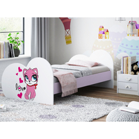 Detská posteľ zamilovaní MAČIČKA 160x80 cm (11 farieb) + matrace ZADARMO