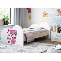 Detská posteľ zamilovaní MAČIČKA 160x80 cm (11 farieb) + matrace ZADARMO