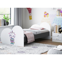 Detská posteľ KITTY Jednorožec 180x90 cm (11 farieb) + matrace ZADARMO