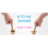 Umývadlový mosadzný sifón s click/clack zátkou MAXMAX Rea - zlatý matný