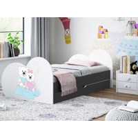 Detská posteľ zamilovaní MEDVÍDCI 180x90 cm, so zásuvkou (11 farieb) + matrace ZADARMO