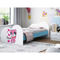 Detská posteľ zamilovaní MAČIČKA 190x90 cm (11 farieb) + matrace ZADARMO