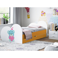 Detská posteľ MACKO 190x90 cm, so zásuvkou (11 farieb) + matrace ZADARMO