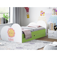 Detská posteľ SLUNÍČKO 190x90 cm, so zásuvkou (11 farieb) + matrace ZADARMO