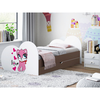 Detská posteľ zamilovaní MAČIATKO 190x90 cm, so zásuvkou (11 farieb) + matrace ZADARMO