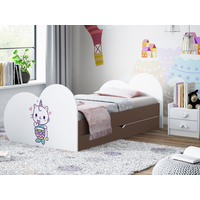 Detská posteľ KITTY Jednorožec 190x90 cm, so zásuvkou (11 farieb) + matrace ZADARMO