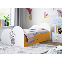 Detská posteľ KITTY Jednorožec 200x90 cm, so zásuvkou (11 farieb) + matrace ZADARMO