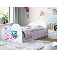 Detská posteľ Malá sova 200x90 cm, so zásuvkou (11 farieb) + matrace ZADARMO