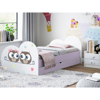 Detská posteľ zamilovaní sovička 200x90 cm, so zásuvkou (11 farieb) + matrace ZADARMO
