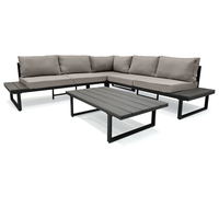 Záhradná zostava nábytku VENTURA pre 5 osôb - svetlo šedá