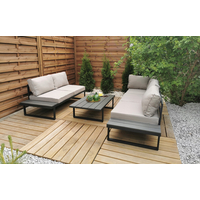 Záhradná zostava nábytku VENTURA pre 5 osôb - svetlo šedá