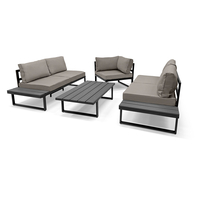 Záhradná zostava nábytku VENTURA pre 5 osôb - svetlo šedá