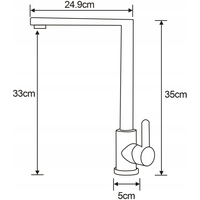 Kuchynská batéria MEXEN GINA - inox, 672300-99