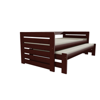 Detská posteľ s výsuvnou prístelkou z MASÍVU 180x80cm bez šuplíku - DPV011