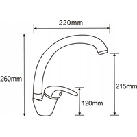 Kuchynská batéria MEXEN ROSA - šedá, 670800-61