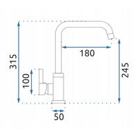 Umývadlová batéria FOLK - vysoká - rose gold