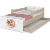 SKLADOM: Detská posteľ MAX so zásuvkou Disney - PRINCEZNY 160x80 cm + 1x dlhá + 1x krátka