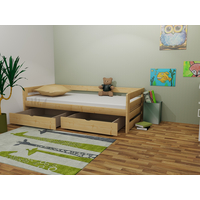 Detská posteľ z masívu 180x80cm so zásuvkou - M02