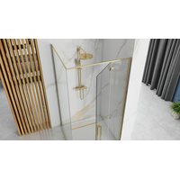 Sprchovací kút MAXMAX Rea FARGO 100x80 cm - zlatý