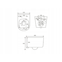 Závesné WC CARMEN RIMLESS - biele + Duroplast sedátko slim