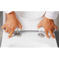 Závesné WC CARMEN RIMLESS - biele + Duroplast sedátko slimup
