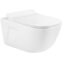 Závesné WC MARGO RIMLESS - biele + Duroplast sedátko slim