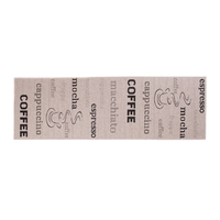 Sisalový PP behúň COFFEE - svetlo hnedý / čierny - 70x1200 cm