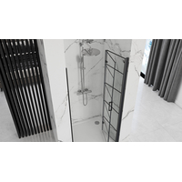 Sprchové dvere Moliere 80 cm s mriežkou - čierne