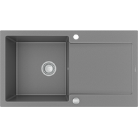 Kuchynský granitový drez LEO - 90 x 50 cm - šedý, 6501901010-71