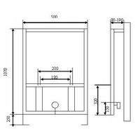 Podomietkový modul Mexen Fenix-B pre závesné bidety, 60999