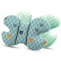 Detská deka do kočíka s vankúšikom a motýlikom - PREMIUM set 3v1 - Škandinávsky les s mätovou Minky