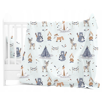 Detské bavlnené obliečky do postieľky 120x90 cm BABYMAM PREMIUM - Indiánsky tábor