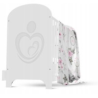 Detské bavlnené obliečky do postieľky 135x100 cm BABYMAM PREMIUM - Lapače snov a kvety