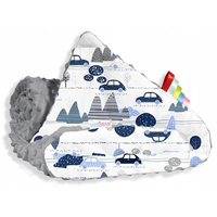 Detská deka do kočíka s vankúšikom a motýlikom - PREMIUM set 3v1 - Retro autíčka so sivou Minky