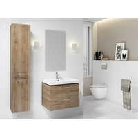Kúpeľňová skrinka s umývadlom CERSANIT - SET 803 LARA CITY 60 - ORECH (S801-143-DSM)