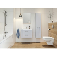 Kúpeľňová skrinka s umývadlom CERSANIT - SET 967 LARA COMO 80 - ŠEDÁ DSM (S801-214-DSM)
