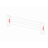 Odnímateľná zábrana z masívu na dosku 20 mm - 142 cm