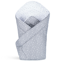 Obojstranná zavinovačka pre bábätká 80x80 cm BABY - Biele a šedé hviezdičky