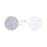 Obojstranná zavinovačka pre bábätká 80x80 cm BABY - Biele a šedé hviezdičky