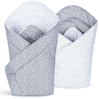 Obojstranná zavinovačka pre bábätká 80x80 cm BABY - Biele a šedé hviezdičky