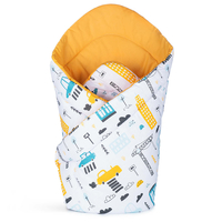 Obojstranná zavinovačka pre bábätká 80x80 cm BABY - Mesto / žltá