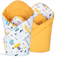 Obojstranná zavinovačka pre bábätká 80x80 cm BABY - Mesto / žltá