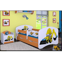 Detská posteľ so zásuvkou 180x90cm BAGR - oranžová