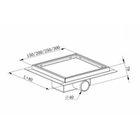 Odtokový sprchový žľab MEXEN FLAT 2v1 - hranatý - 15x15 cm - zlatý, 1510015