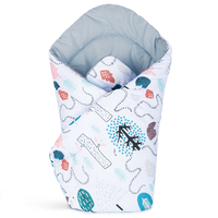 Obojstranná zavinovačka pre bábätká 80x80 cm BABY - Cesta ježka / sivá