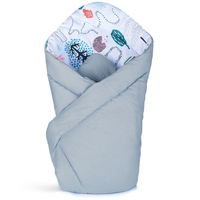 Obojstranná zavinovačka pre bábätká 80x80 cm BABY - Cesta ježka / sivá