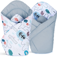 Obojstranná zavinovačka pre bábätká 80x80 cm BABY - Cesta ježka / sivá